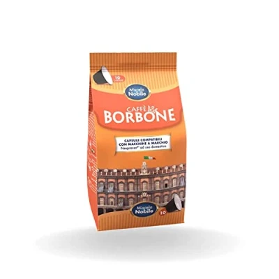 Abbildung von 4x Caffè Borbone 10 Capsule Miscela Nobile Kompatibel mit Maschinen Nespresso für den Heimgebrauch Italienischer Kaffee ( x 5g )