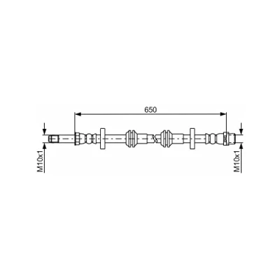 Abbildung von BOSCH 1 987 481 690 Bremsschläuche 650 AUDI: A6 C7 Limousine, Avant, Allroad