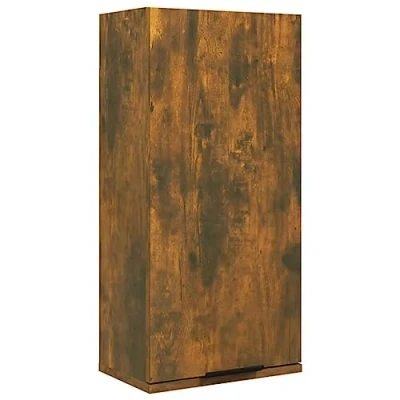 Abbildung von vidaXL Wand Badschrank Hängeschrank Wandschrank Badezimmerschrank Badmöbel Badezimmermöbel Aufbewahrungsschrank Räuchereiche 32x20x67cm