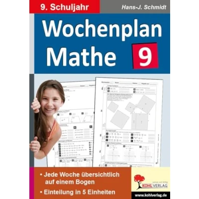 Abbildung von Wochenplan Mathe / Klasse 9: Jede Woche übersichtlich auf einem Bogen! (9. Schuljahr)