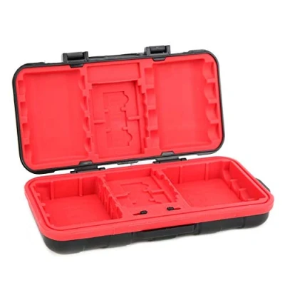 Abbildung von Kamera Akku Speicherkartenetui Speicherkarte Hard Protector Case Tropfen Beständige Wasserdichte Batteriespeicher Karten Aufbewahrungsbox für NP FW50 FZ100 LP E6