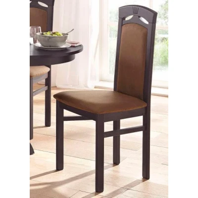 Abbildung von Home affaire Esszimmerstuhl &quot;Anthony&quot;, (Set), 2 St., Microfaser, Holzstuhl mit dekorativen Fräsungen