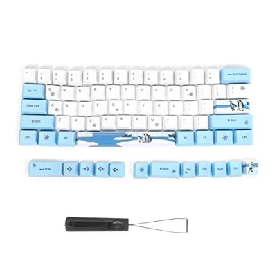 Abbildung von Dpofirs 73 Universelle Tastenkappen mit niedlichem Muster für mechanische Computertastatur, PBT Custom Design Sublimation Keycaps Kit Gaming Tastatur, Freunde(6064