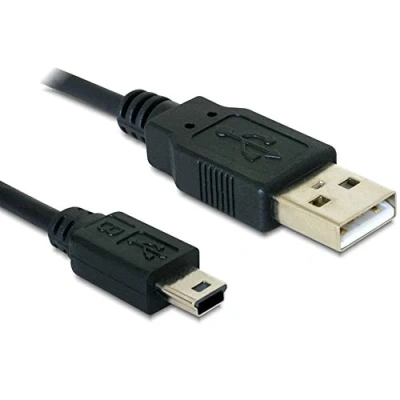Abbildung von Delock Kabel USB2.0 A Stecker&gt;USB2.0 Mini B Stecker 1m schwarz