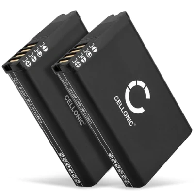 Abbildung von 2X CELLONIC® Akku kompatibel mit Garmin Alpha 100 / Montana 600, 600T, 610, 680, 680t, 650, 650t Monterra/VIRB Elite 1.4, 010 11599 00,010 11654 03,361 00053 00 2200mAh Ersatzakku Batterie