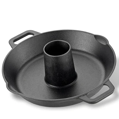 Abbildung von Küchenprofi BBQ Hähnchen Ständer Gusseisen, Ø 28 cm, 9,5 cm hoch, Grill Hähnchenhalter, Geflügelbräter, Hähnchenbräter für jeden und Backofen, mit Ausgießer
