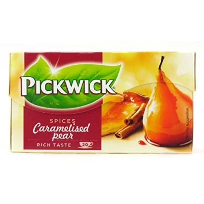 Abbildung von Pickwick Tee Caramelised Pear, karamellisierte Birne, Birnentee, fruchtig, aromatisch, 20 Teebeutel