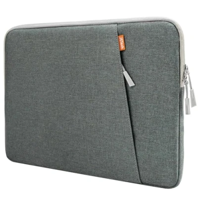Abbildung von JETech Laptoptasche Hülle für 13,3 Zoll MacBook Air/Pro, 14 Pro 2021 M1, 13 13,6 Notebook, Wasserdicht Laptophülle Stoßfest Laptop Sleeve mit Zubehörtasche (Grau)