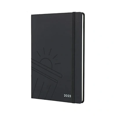 Abbildung von Collins Jumble and Co Moodler Icon Wochenansicht, 2023, A5, Schwarz (Clean Slate Black), Wochenplaner mit gepunkteten Seiten