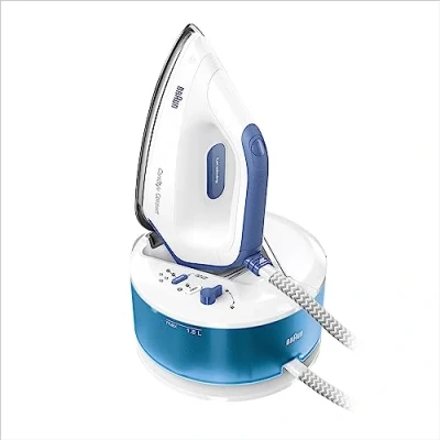 Abbildung von Braun Dampfbügelstation &quot;CareStyle Compact IS2143BL&quot;, blau, max. Dampfmenge 420g/min, Rückwärtsbügeln über Knöpfe