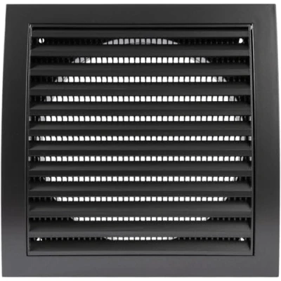 Abbildung von Vent Systems Ø150mm Außenmaße 190x190mm Anthrazit Lüftungsschlitz Abdeckung für Trockner, Belüftungsöffnungen und Abluft Rohr, den Außenbereich geeignet