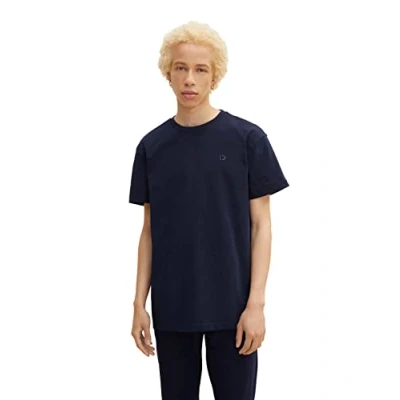 Abbildung von TOM TAILOR Denim Herren T Shirt mit Backprint 1033032, 10668 Sky Captain Blue, XL