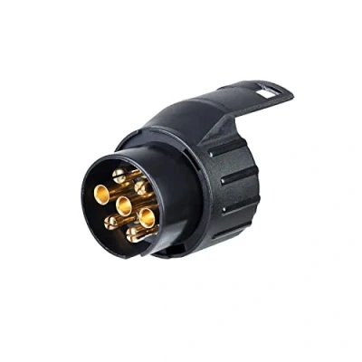 Abbildung von BEIJISTAR Anhänger Adapter 7 auf 13 polig, nach ISO 1724 und 11446 Genormt, AHK für 12V Systeme, Poliger Auto Steckdose zu Stecker, Pkw, Kfz LKW, Anhängerkupplung