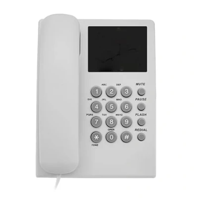 Abbildung von yabaikekeji Schnurgebundenes Telefon Einfaches Festnetztelefon Für Senioren Analoges Heimtelefon Mit Wahlwiederholung Kleines Schreibtisch Wandtelefon