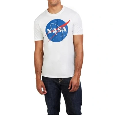 Abbildung von Nasa Herren Circle Logo T Shirt, Weiß (White White), Small