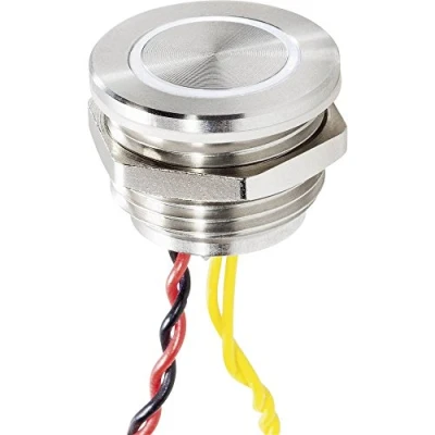 Abbildung von Renkforce RF 4707816 Klingeltaster mit Piezo 1fach Edelstahl, Weiß 24 V/0,3 A