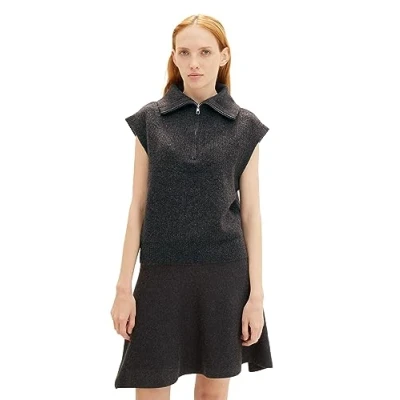 Abbildung von TOM Tailor Denim Tshirt basic, Damen, Größe: Large, Shale grey melange