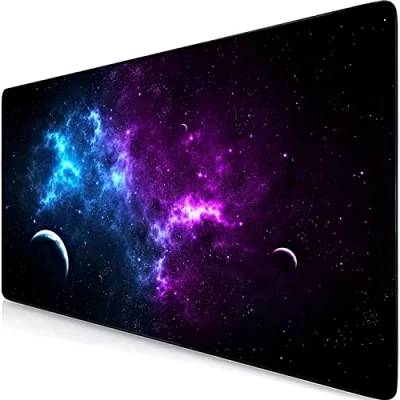 Abbildung von Retoo Mauspad XXL, 800 x 400 mm, Groß Gaming mit Motiv Kosmos, Schreibtischunterlage, Spezielle Oberfläche, Verbessert Präzision Geschwindigkeit, Fransenfreie Ränder Tischunterlage Large Size