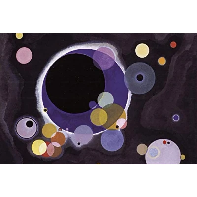 Abbildung von 1art1 Wassily Kandinsky XXL Poster Einige Kreise, 1926 Plakat Bild 120x80 cm