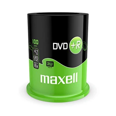 Abbildung von Maxell DVD Rohling 100 Rohlinge DVD+R 4,7GB 16x Spindel