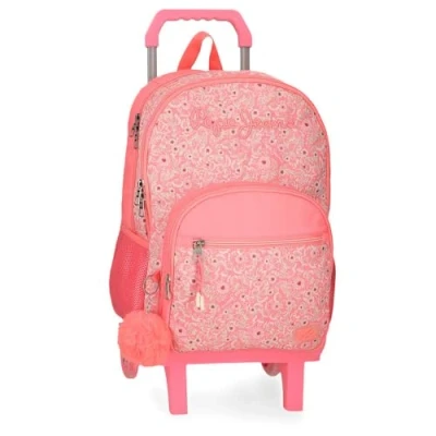 Abbildung von Pepe Jeans Nahid Schulrucksack Doppelfach mit Trolley Rosa 32 x 44 22 cm Polyester by Joumma Bags, Rosa, 32x44x22 cms, doppeltem Fach