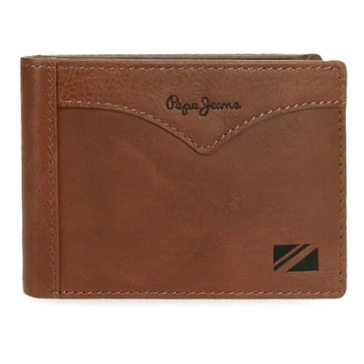 Abbildung von Pepe Jeans Joumma Bags Horizontale Geldbörse mit Geldbörse, braun, 11 x 8 1 cm, Leder, Talla única, Münzfach
