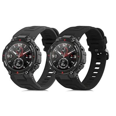 Abbildung von kwmobile 2x Sportarmband kompatibel mit Huami Amazfit T Rex/T Rex Pro Armband Fitnesstracker Band Set aus TPU Silikon