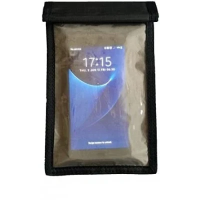 Abbildung von fonefunshop Smartphone Shield Faraday Tasche mit Sichtfenster, klein, Schwarz