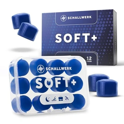 Abbildung von SCHALLWERK Gehörschutzstöpsel ® Soft+, 12 Silikon Ohrenstöpsel optimale Unterstützung