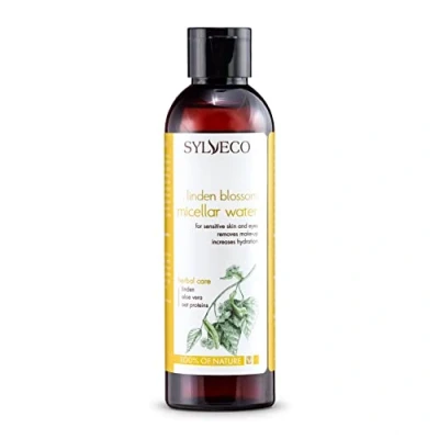 Abbildung von SYLVECO Mizellen Reinigungswasser aus Lindenblüten 200ml Mizellenwasser für sensible Haut Augen &amp; Lippen Make up Entferner Vegan Naturkosmetik