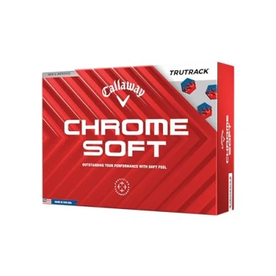 Abbildung von Callaway Chrome Soft 2024 White Golf Balls Red/Blue TruTrack