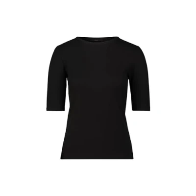 Abbildung von zero MIT Rundhalsausschnitt Tshirt basic, Damen, Größe: 38, Black beauty