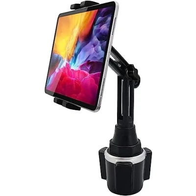Abbildung von Getränkehalter Auto Tablet Halterung, woleyi PKW LKW Becherhalter Handyhalter mit Verstellbar Arm für iPad Pro 9.7, 11, 12.9 Air Mini, Samsung Tabs, iPhone, mehr 4 13&quot; Handys und Tablets