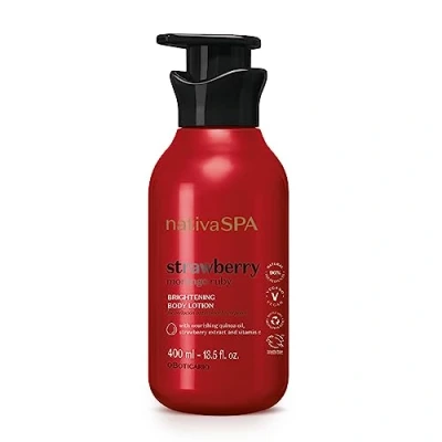 Abbildung von Erdbeer Rubin Native SPA Strawberry Feuchurizing Lotion 400 ml oBoticário Loção Hidratante Morango Ruby Nativa 400ml