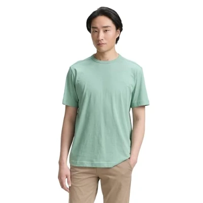 Abbildung von TOM TAILOR T Shirt mit Logo Print, Tarmac Grey White Injected, L