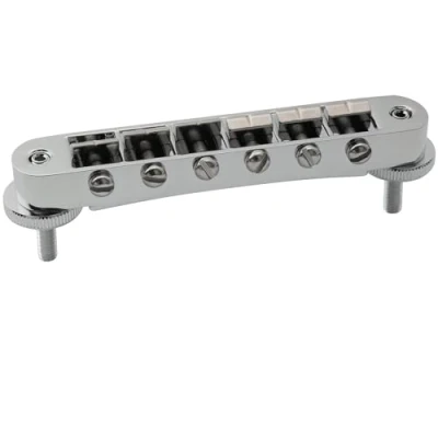 Abbildung von Musiclily Pro 52mm ABR 1 Tune o Matic Brücke Wide Body LP Steg für Epiphone Les Paul SG Style E Gitarre, Chrom