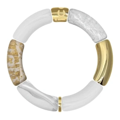 Abbildung von ICE Jewellery Bella Armband Gold White Fashion Weiß Damen, Einheitsgröße, Acryl, Acryl
