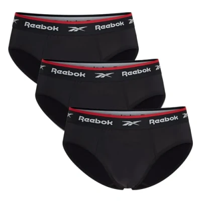 Abbildung von Reebok Men&#039;s Wiggins Boxer Shorts, Schwarz, S (3er Pack)