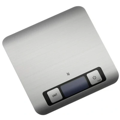 Abbildung von WMF Küchenwaage, (1 tlg., elektrische Digitalwaage (20 x 20 1 cm) inkl. 2x Batterien (CR2032), Batteriestandsanzeige und Abschaltautomatik