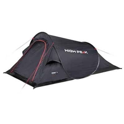 Abbildung von High Peak Wurfzelt Campo 2, Pop Up Zelt für 2 Personen, Festivalzelt mit Wannenboden, super leichtes Schnellöffnungs Wurfzelt, 1500 mm wasserdicht, Ventilationssystem, Moskitoschutz