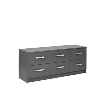 Abbildung von Inter Link Kommode Dielenschrank Modernes Sideboard Beistellschrank 6 Schubladen Grau Elenzio 6S
