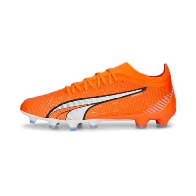 Abbildung von Puma Ultra Match FG/AG Fußballschuh Nocken, Herren, Größe: 45, orange/white/blue glimmer Schuhe