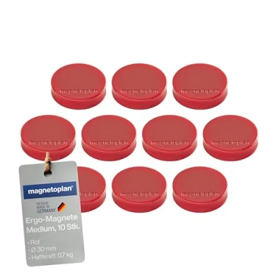 Abbildung von Magnetoplan Magnet Ergo Medium 1664006 30mm rot 10 Stück