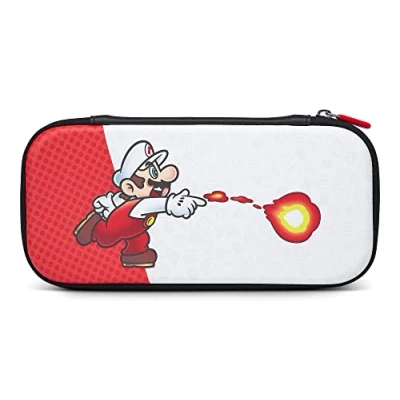 Abbildung von PowerA Schlankes Etui für Nintendo Switch oder Lite Fireball Mario, Schutzetui, Gaming Etui, Griff, Konsolentasche, Zubehöraufbewahrung, offiziell lizenziert
