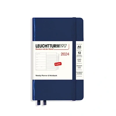 Abbildung von LEUCHTTURM1917 367734 Wochenkalender &amp; Notizbuch Pocket (A6) 2024, 12 Monate,Marine, Englisch