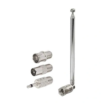 Abbildung von Superbat FM UKW Radio Antenne 51cm 6 Abschnitte Teleskopantenne Ersatz 75 Ohm Unbal F Typ Stecker mit Yamaha Denon Onkyo Pioneer Musiksystem Bluetooth Stereo Innenempfänger Audio AV Empfänger