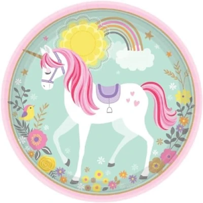 Abbildung von Magische Einhorn Teller 23cm 8 Stück