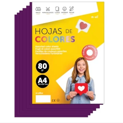 Abbildung von Buntes Papier A4 80g für Drucker &amp; Basteln, Farbige Blätter Kinder, Kreativprojekte, Karten Schule M office (250 Blatt, Gold)