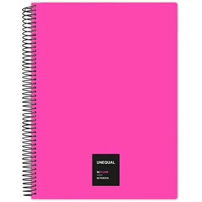 Abbildung von Grafoplás 88526054 Notizbuch mit Spiralbindung, A4, kariert 5 mm, 100 Blatt, 90 g, Fuchsie, Unequal Fluor