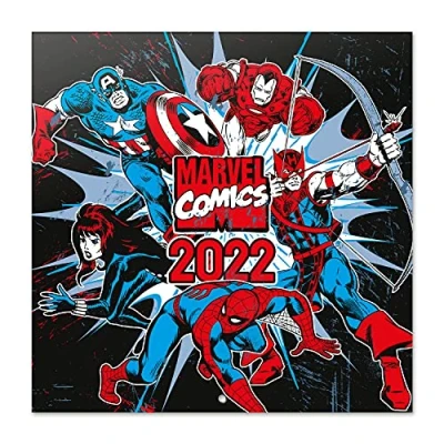 Abbildung von Grupo Erik Marvel Comics Kalender 2022 Wandkalender Groß für 12 Monate mit Geschenk Poster